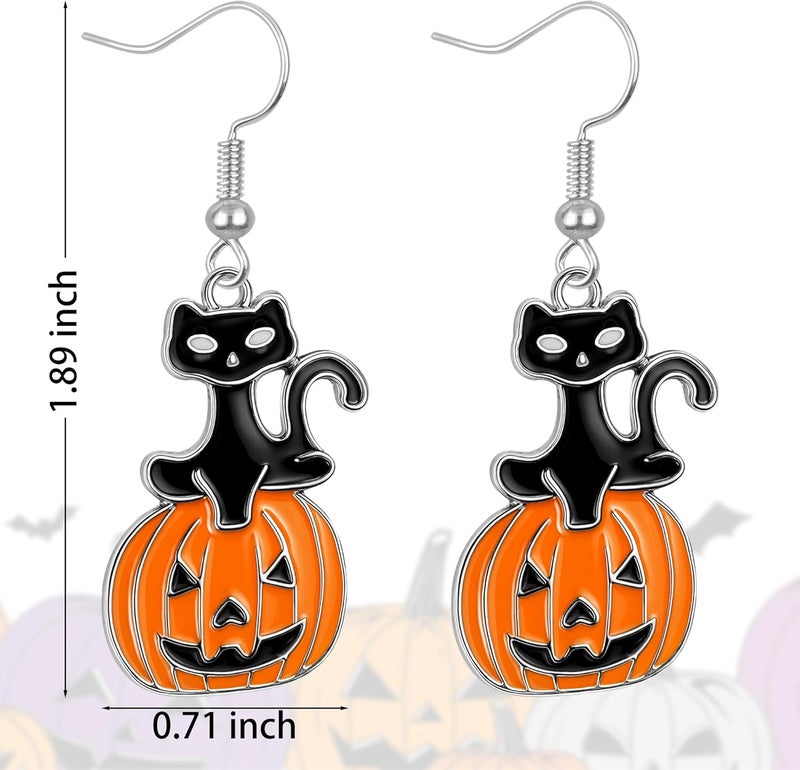 Fullive Thanksgiving Earrings, Fall Stud Dangle Turkey Earrings, Hypoallergenic Thanksgiving Accessory for Women Adult - Image 2
